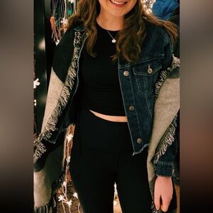 Cropped Jean Jacket - Deep Blue